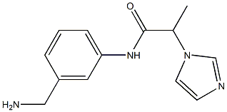 N-[3-(aminomethyl)phenyl]-2-(1H-imidazol-1-yl)propanamide Struktur