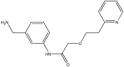 N-[3-(aminomethyl)phenyl]-2-[2-(pyridin-2-yl)ethoxy]acetamide Struktur