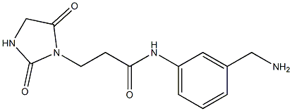 N-[3-(aminomethyl)phenyl]-3-(2,5-dioxoimidazolidin-1-yl)propanamide Struktur