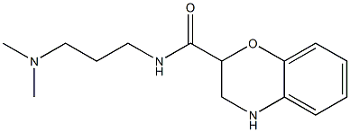 N-[3-(dimethylamino)propyl]-3,4-dihydro-2H-1,4-benzoxazine-2-carboxamide Struktur