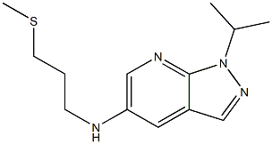 N-[3-(methylsulfanyl)propyl]-1-(propan-2-yl)-1H-pyrazolo[3,4-b]pyridin-5-amine Struktur