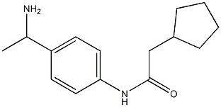 N-[4-(1-aminoethyl)phenyl]-2-cyclopentylacetamide Struktur