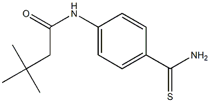 N-[4-(aminocarbonothioyl)phenyl]-3,3-dimethylbutanamide Struktur