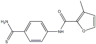 N-[4-(aminocarbonothioyl)phenyl]-3-methyl-2-furamide Struktur