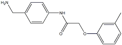 N-[4-(aminomethyl)phenyl]-2-(3-methylphenoxy)acetamide Struktur