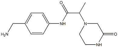 N-[4-(aminomethyl)phenyl]-2-(3-oxopiperazin-1-yl)propanamide Struktur