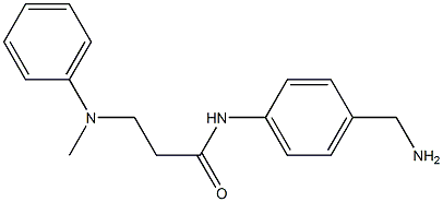 N-[4-(aminomethyl)phenyl]-3-[methyl(phenyl)amino]propanamide Struktur