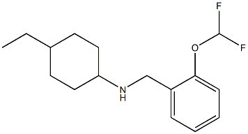 N-{[2-(difluoromethoxy)phenyl]methyl}-4-ethylcyclohexan-1-amine Struktur