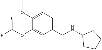 N-{[3-(difluoromethoxy)-4-methoxyphenyl]methyl}cyclopentanamine Struktur