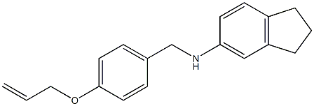 N-{[4-(prop-2-en-1-yloxy)phenyl]methyl}-2,3-dihydro-1H-inden-5-amine Struktur