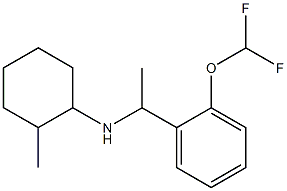 N-{1-[2-(difluoromethoxy)phenyl]ethyl}-2-methylcyclohexan-1-amine Struktur