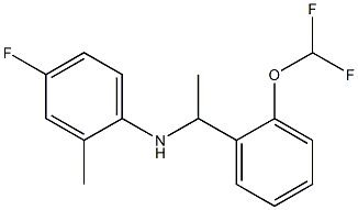 N-{1-[2-(difluoromethoxy)phenyl]ethyl}-4-fluoro-2-methylaniline Struktur