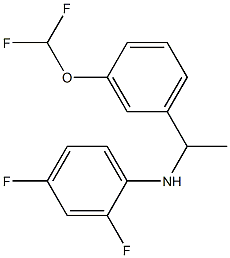 N-{1-[3-(difluoromethoxy)phenyl]ethyl}-2,4-difluoroaniline Struktur