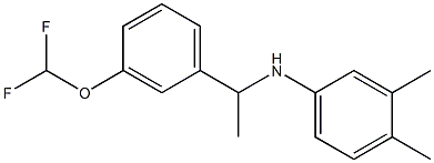 N-{1-[3-(difluoromethoxy)phenyl]ethyl}-3,4-dimethylaniline Struktur