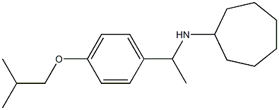 N-{1-[4-(2-methylpropoxy)phenyl]ethyl}cycloheptanamine Struktur