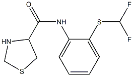 N-{2-[(difluoromethyl)thio]phenyl}-1,3-thiazolidine-4-carboxamide Struktur