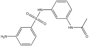 N-{3-[(3-aminobenzene)sulfonamido]phenyl}acetamide Struktur