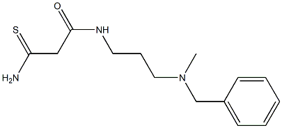 N-{3-[benzyl(methyl)amino]propyl}-2-carbamothioylacetamide Struktur