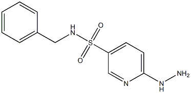 N-benzyl-6-hydrazinylpyridine-3-sulfonamide Struktur