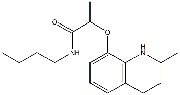 N-butyl-2-[(2-methyl-1,2,3,4-tetrahydroquinolin-8-yl)oxy]propanamide Struktur