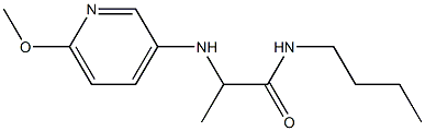 N-butyl-2-[(6-methoxypyridin-3-yl)amino]propanamide Struktur