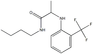 N-butyl-2-{[2-(trifluoromethyl)phenyl]amino}propanamide Struktur