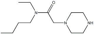 N-butyl-N-ethyl-2-(piperazin-1-yl)acetamide Struktur