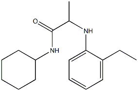 N-cyclohexyl-2-[(2-ethylphenyl)amino]propanamide Struktur