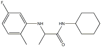 N-cyclohexyl-2-[(5-fluoro-2-methylphenyl)amino]propanamide Struktur