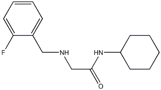 N-cyclohexyl-2-{[(2-fluorophenyl)methyl]amino}acetamide Struktur