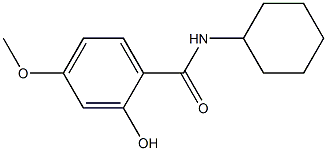 N-cyclohexyl-2-hydroxy-4-methoxybenzamide Struktur