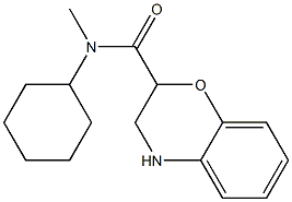 N-cyclohexyl-N-methyl-3,4-dihydro-2H-1,4-benzoxazine-2-carboxamide Struktur