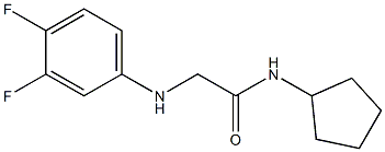 N-cyclopentyl-2-[(3,4-difluorophenyl)amino]acetamide Struktur