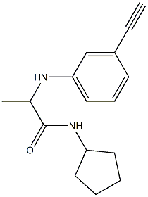 N-cyclopentyl-2-[(3-ethynylphenyl)amino]propanamide Struktur