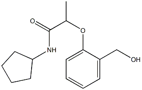 N-cyclopentyl-2-[2-(hydroxymethyl)phenoxy]propanamide Struktur