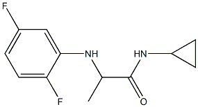 N-cyclopropyl-2-[(2,5-difluorophenyl)amino]propanamide Struktur