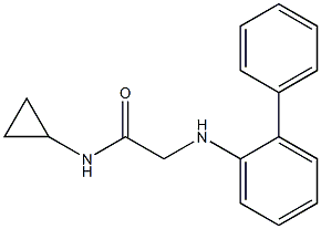 N-cyclopropyl-2-[(2-phenylphenyl)amino]acetamide Struktur