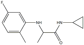 N-cyclopropyl-2-[(5-fluoro-2-methylphenyl)amino]propanamide Struktur