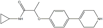 N-cyclopropyl-2-[4-(1,2,3,6-tetrahydropyridin-4-yl)phenoxy]propanamide Struktur