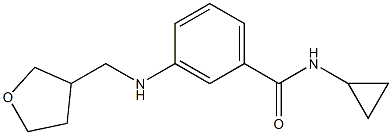 N-cyclopropyl-3-[(oxolan-3-ylmethyl)amino]benzamide Struktur