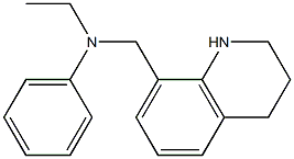 N-ethyl-N-(1,2,3,4-tetrahydroquinolin-8-ylmethyl)aniline Struktur