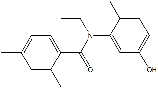 N-ethyl-N-(5-hydroxy-2-methylphenyl)-2,4-dimethylbenzamide Struktur