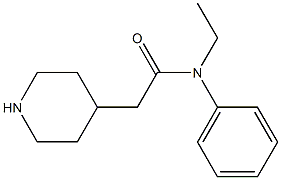 N-ethyl-N-phenyl-2-piperidin-4-ylacetamide Struktur