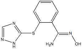 N'-hydroxy-2-(1H-1,2,4-triazol-5-ylsulfanyl)benzene-1-carboximidamide Struktur