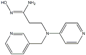 N'-hydroxy-3-[(pyridin-3-ylmethyl)(pyridin-4-yl)amino]propanimidamide Struktur