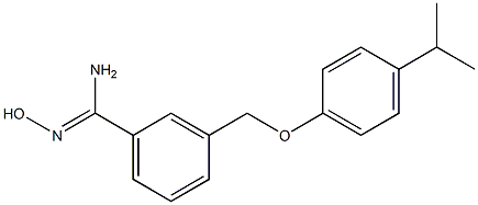 N'-hydroxy-3-[4-(propan-2-yl)phenoxymethyl]benzene-1-carboximidamide Struktur