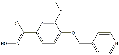 N'-hydroxy-3-methoxy-4-(pyridin-4-ylmethoxy)benzenecarboximidamide Struktur