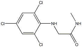 N-methyl-2-[(2,4,6-trichlorophenyl)amino]acetamide Struktur