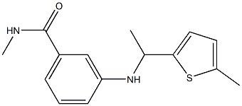 N-methyl-3-{[1-(5-methylthiophen-2-yl)ethyl]amino}benzamide Struktur