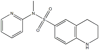 N-methyl-N-(pyridin-2-yl)-1,2,3,4-tetrahydroquinoline-6-sulfonamide Struktur